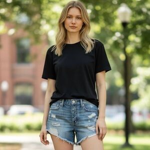 American Eagle Vintage High Rise Festival Distressed Denim Shorts size 4